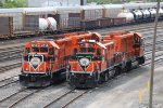 Four IHB units wait east of the Halsted overpass